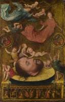 The Head of Saint John the Baptist with Mourning Angels and Putti