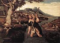 Saint Christopher in a River Landscape