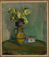 Flowers in a Yellow Vase