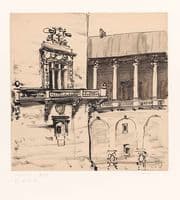 Renaissance palace with corner window and balcony
