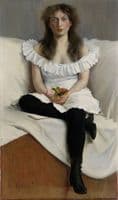 Portrait of a Young Woman in White