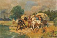 A Scene with Coach and Rider