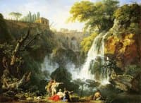 The Waterfalls of Tivoli with the Villa of Meacenas