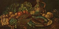 Still Life with Fish, Jug and Vegetables