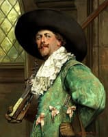 A Portrait of a Cavalier Holding a Musket