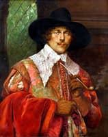 Portrait of a Cavalier, Half-Length, with a Red Velvet Cloak over His Right Arm