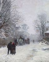 View of a Street on the Outskirts of Munich, Winter
