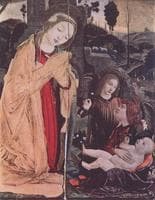 The Adoration with Two Angels