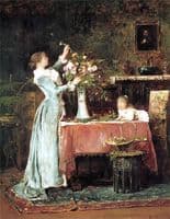 Woman Arranging Flowers
