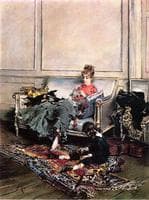 Young Woman Crocheting