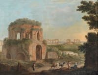 View of the Temple of Minerva Medica and an Aqueduct