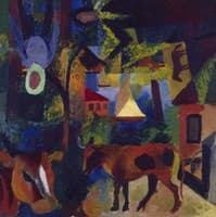 Landscape with Cows, Sailing Boat and Figures