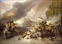 The Battle of La Hogue, 23 May 1692 (copy after Benjamin West)
