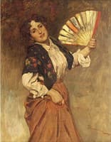 Girl with a Fan