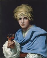 Boy in a Turban Holding a Nosegay