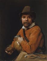 Man Holding a Jug