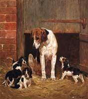 Foxhound and Litter