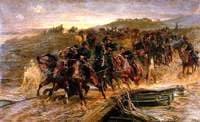 French Artillery Crossing the Flooded Aisne and Saving the Guns