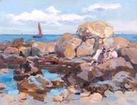 Rockpool and a Boat