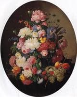 Floral Still Life with Bird's Nest