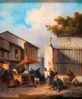 Chinese Street Scene with Figures