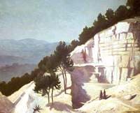 Mountainous Landscape with Rock-cut Dwellings