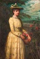 Woman Picking Roses