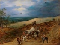 Landscape with Wagons