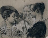 A Young Woman Buying a Pink from a Young Man