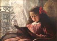 Young girl reading