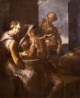 Man Lighting a Pipe