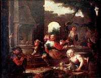Peasants Drinking Scene
