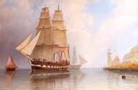 The Barque 'Kilbain' Becalmed off the Cloch Lighthouse