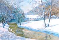 Forge Valley, Cottages in Winter