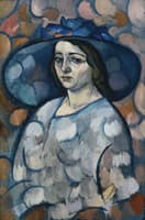 Lady in a Blue Hat
