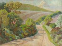 A Lane in Rolling Countryside, South Downs