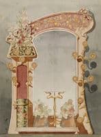 Umbrella stand with mirror