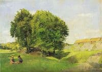Two Children under Trees