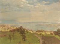 View from Linzgaurücken on the Lake Überlingen