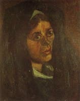 Peasant Woman:  Head and Green Shawl
