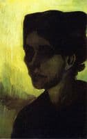 Head of a Young Peasant Woman with a Dark Hood