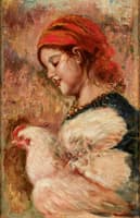 Girl with a Hen