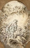 Adoration of the Christ Child by Mary and Saints