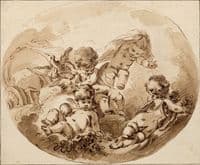 Four Putti and Doves