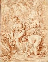 Four Women Taking a Bath
