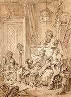 Interior Scene with a Family