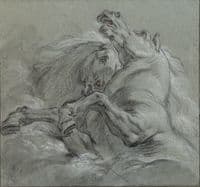 Study of Two Horses for Phaeton's Chariot