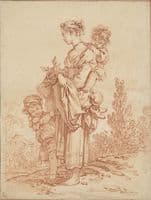 Young Girl with two Children