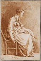 Seated Woman with a Stick in her Hand