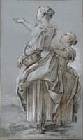 A Woman and a Young Girl